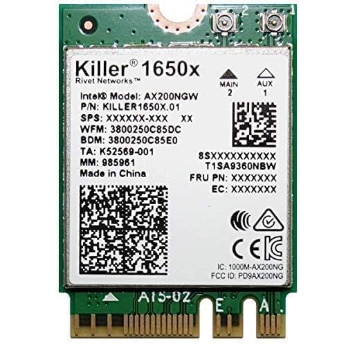 AX1650x Killer Series Desktop Wi-Fi 6 Kit | 2.4 Gbps | Bluetooth 5.2 Support | PCIe x4 | No vPro AX200.NGWG.NVXX