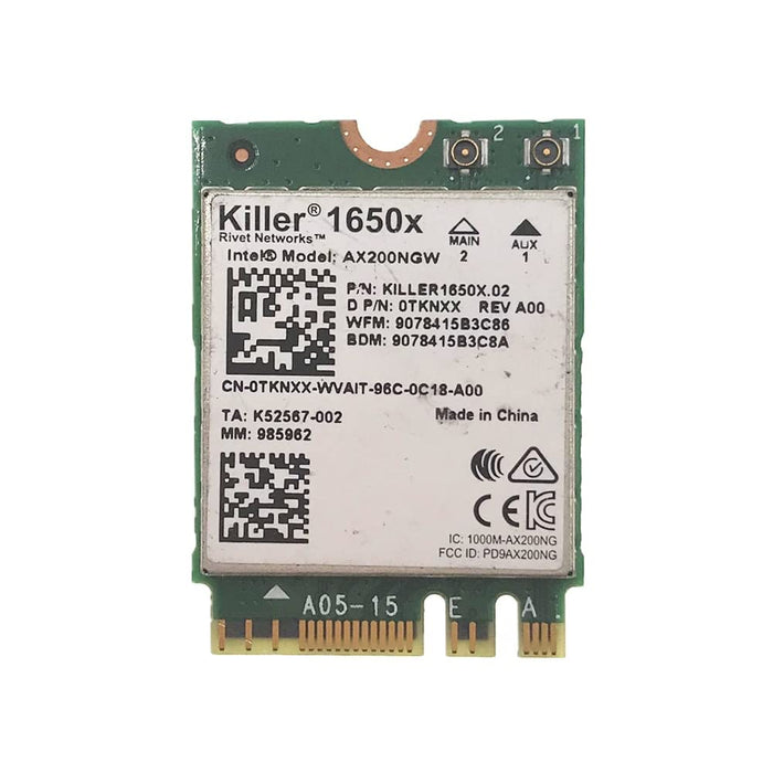 Killer Wi-Fi 6 AX1650 1650X AX200NGW 2,4 Gbps Dual Band Bluetooth-kompatible 5.1 NGFF-Karte