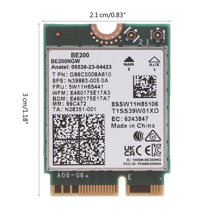 lanema WiFi 7 BE200 Networking Card Bluetooth-Compatible 5.4 TriBand 2.4G/5G/6GHz 8774Mbps BE200NGW M.2 Wireless Adapter WIFI7