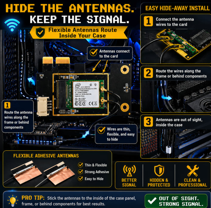 M.2 NGFF WiFi Card to PCIe Adapter | Key E Key A and A+E for Desktop PCs