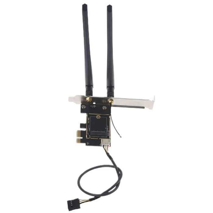 Laptop to Desktop (PCIe x1) Wi-Fi Card Converter for M.2 PCIe Network Cards with Bluetooth Support