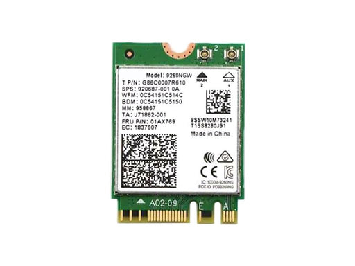 AC9260 Upgrade to Wi-Fi 5 Wireless-AC | 1.73 Gbps | Bluetooth 5.1 Support | M.2 PCIe | No vPro 9260NGW