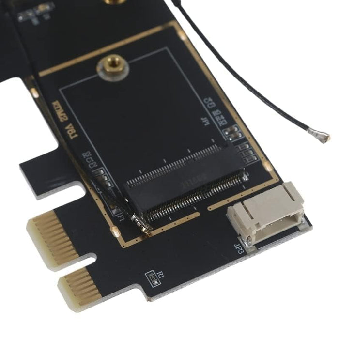 Laptop to Desktop (PCIe x1) Wi-Fi Card Converter for M.2 PCIe Network Cards with Bluetooth Support