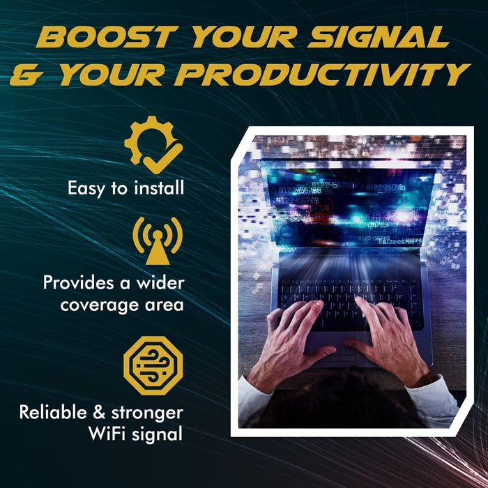 WiFi Antenna for PC, Laptop, Desktop & Motherboard | 2.4GHz/5GHz/6GHz | 4th Generation U.FL (Compatible with MHF4 and IPEX4) Connectors on M2 Wi-Fi Cards | 2-Pack 10cm (4in)