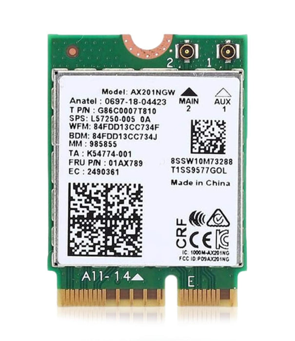 HighZer0 Electronics AX201 WiFi 6-Karte | Dualband-WLAN | 2,4 Gbit/s | CNVio2 M.2-WLAN-Karte für PC | Unterstützt Bluetooth 5.2 | Erfordert Intel-CPU der 10. Generation oder höher mit Windows 10+ oder Linux | AX201NGW