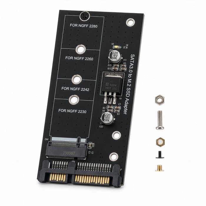 Adaptador NGFF M.2 M2 SATA3 Raiser M.2 a SATA, adaptador SSD M2 a tarjeta de expansión SATA, soporte de llave B 30/42/60/80mm