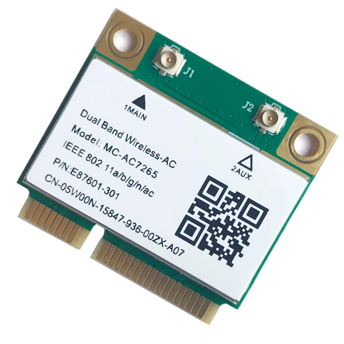 HighZer0 Electronics Wireless-AC 7265 Half Mini PCIe Netzwerkkarte | 867 Mbit/s mit Bluetooth 4.0 Unterstützung | HMC WLAN Ersatzteil 7265.HMWG Wi-Fi Karte 7265HMW