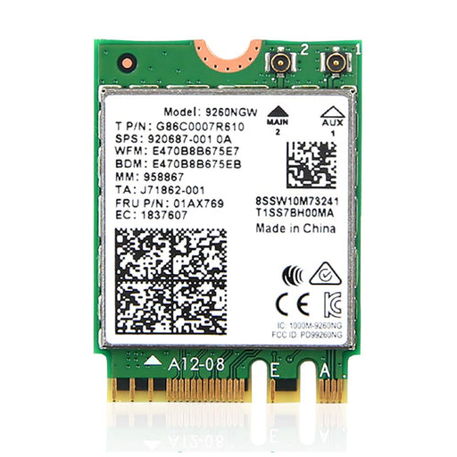 AC9260 Upgrade to Wi-Fi 5 Wireless-AC | 1.73 Gbps | Bluetooth 5.1 Support | M.2 PCIe | No vPro 9260NGW
