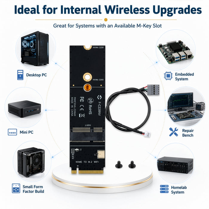 M.2 M-Key auf A + E Key NGFF Slot WLAN-Netzwerkkarte M.2 NGFF PCI Express auf E Key Karte M-Key auf AE Key M.2 WLAN-Adapter