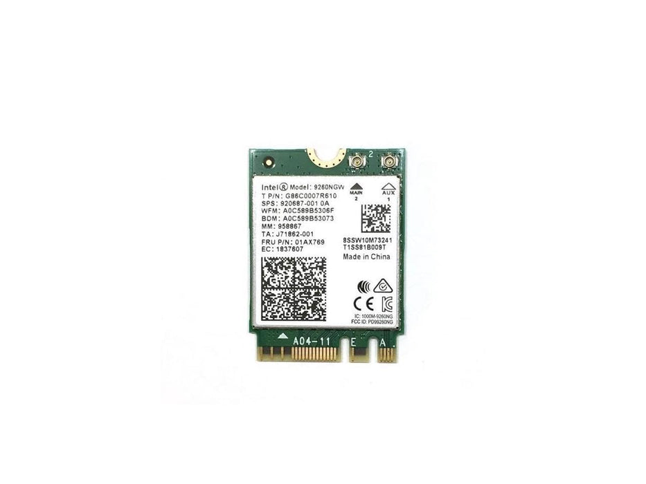 Intel Wireless-Ac 9260, 2230, 2X2 Ac+Bt, Gigabit, No Vpro