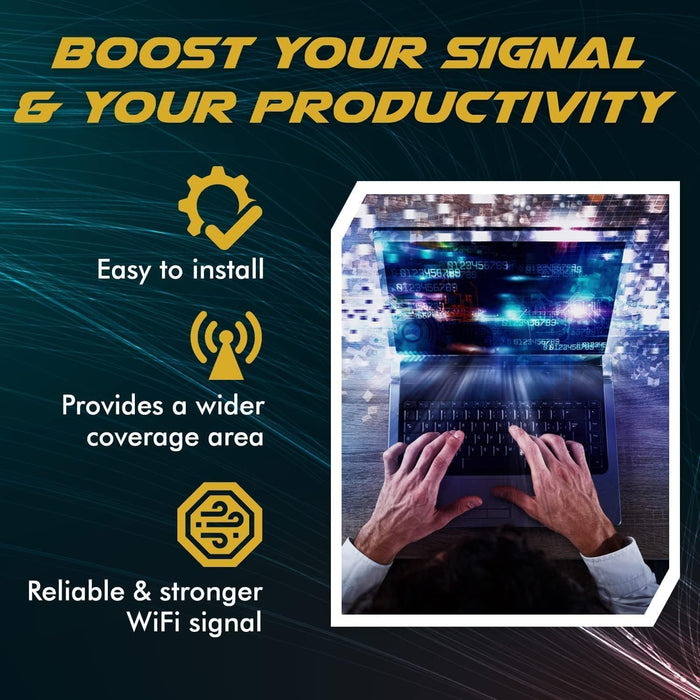 WiFi Antenna for PC, Laptop, Desktop & Motherboard | 2.4GHz/5GHz/6GHz | 4th Generation U.FL (Compatible with MHF4) Connectors on M2 Wi-Fi Cards | 2-Pack 10cm (4in)