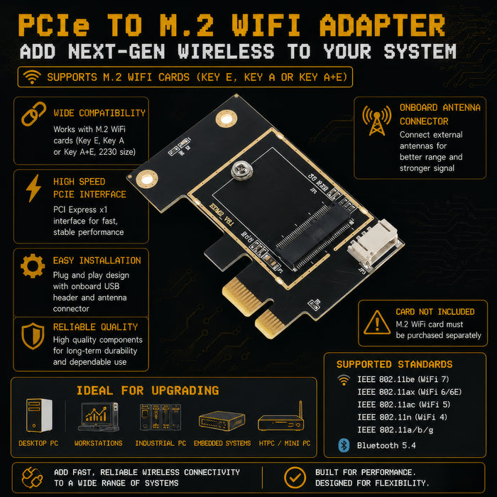 M.2 NGFF Drahtlose Karte zu PCI-e 1X Adapter M.2 Bluetooth-kompatibel Netzwerk Karte Zu WIFI WLAN Konverter Desktop für 8260