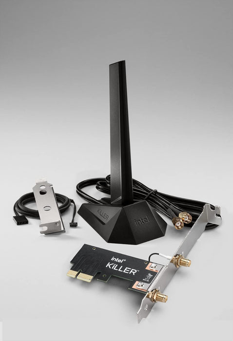 AX1675x For Intel Desktop Upgrade Kit to Wi-Fi 6E | 2.4 Gbps | Bluetooth 5.3 Support | PCIe x1 | with High Gain Antennas & Brackets No vPro