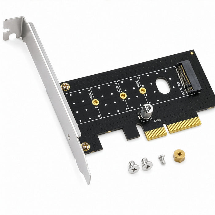 M.2 NVMe SSD to PCIe 3.0 x4 x8 x16 | M-Key 2230-2280 Desktop Card Adapter