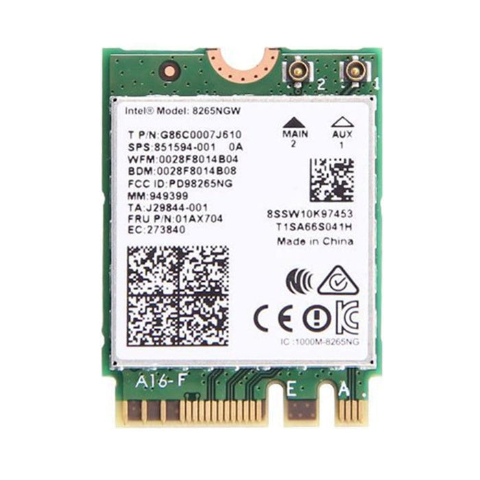 Legacy M.2 Wi-Fi-Adapter für Intel 8265 Wireless-AC | 867 Mbit/s WLAN mit Bluetooth 4.2 | 2,4 GHz und 5 GHz Netzwerkkarte | Funktioniert mit Intel, AMD, Linux und Windows | 8265NGW Wireless-Adapter