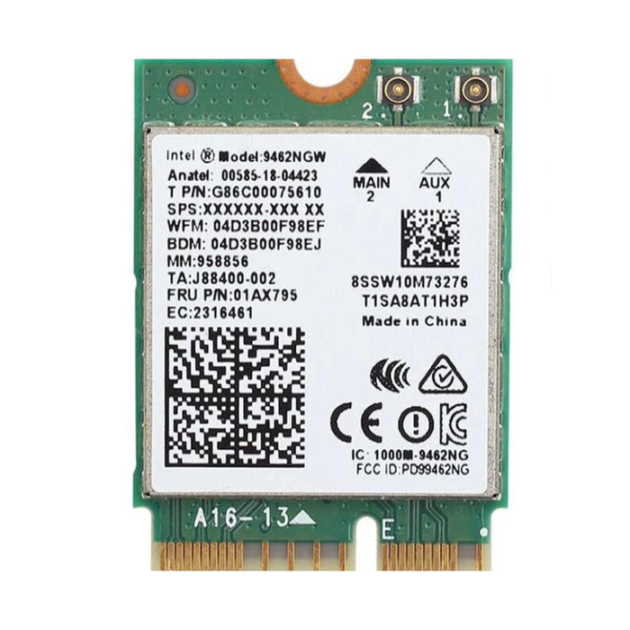 Legacy M.2 Wi-Fi Adapter for Intel 9462 Wireless-AC | 433Mbps WiFi with Bluetooth 5.1 | 2.4GHz & 5GHz Network Card | Designed for 8-9th Gen Intel CPU | 9462NGW Wireless Adapter