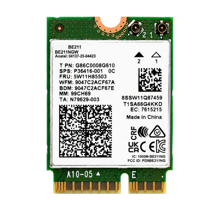 HighZer0 Electronics BE211 WiFi 7 R2 Card | Tri-Band Wi-Fi | Up to 5.8 Gbps | CNVio3 M.2 Wifi Card for PC | Supports Bluetooth 6 | Requires Intel 14th+ Gen CPU Windows 10/11, Linux | BE211NGW