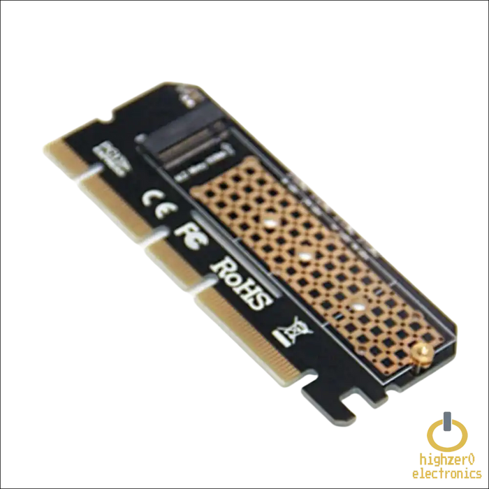 HIGHZER0 ELECTRONICS PC CARD ADAPTER ALUMINIUM ALLOY, EXPANSION, X16 RISE M.2 SSD PCIE SHELL LED COMPUTER INTERFACE NVME NGFF TO 3.0