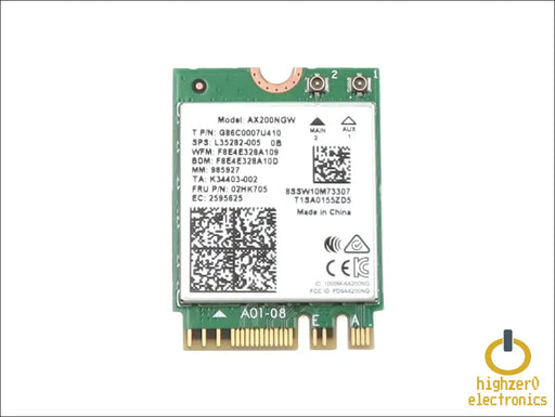 Ax200ngw Wi-fi 6 Ax200 (gig + ) Pci-express M.2 2230 802.11ax Wlan 2.4gbps Bluetooth 5.2 Wifi Card 02hk705 11s02hk705 Compatible