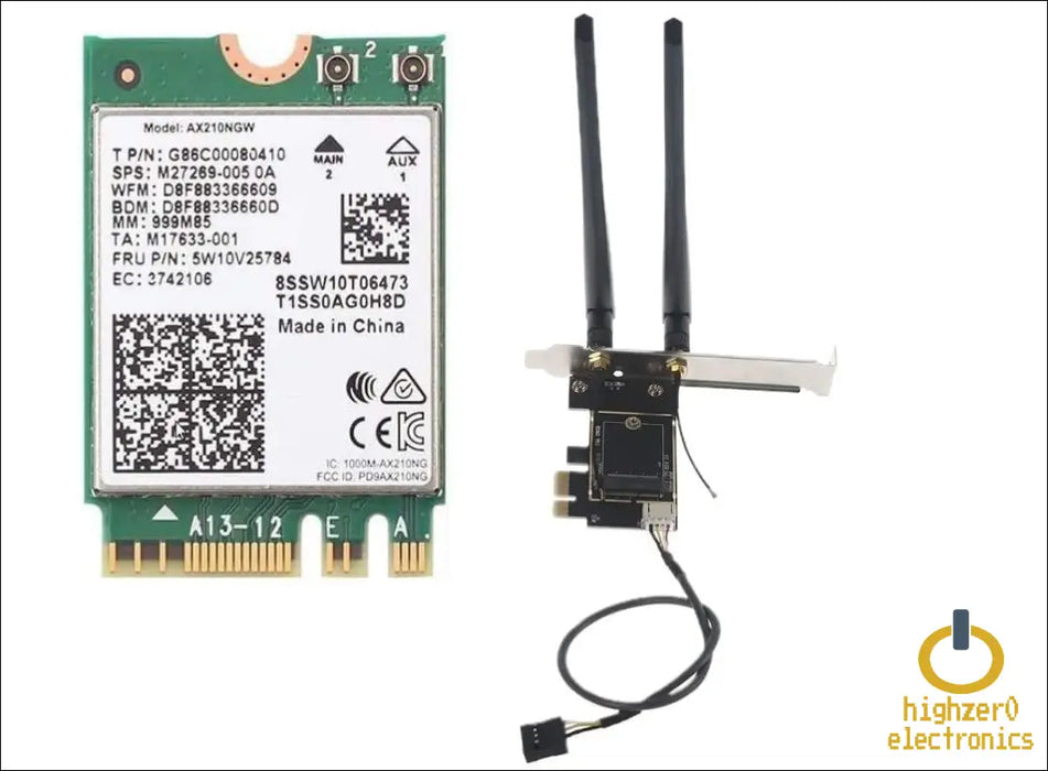 Ax210 Desktop Wi-fi Kit | 2.4 Gbps | Bluetooth 5.3 Support | Pcie X4 | 6e Tri Band 2.4/5/6 Ghz no Vpro Ax210ngw