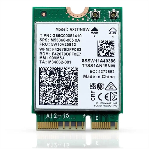 HIGHZER0 ELECTRONICS WIFI 6E CARD AX211NGW, TRI BAND, AX211 | TRI-BAND WI-FI | UP TO 2.4 GBPS | CNVIO2 M.2 FOR PC | SUPPORTS BLUETOOTH 5.3