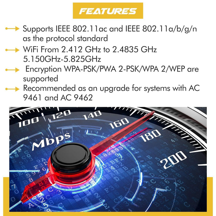 HighZer0 Electronics AC 9560 CNVio Legacy WiFi Adapter for PC | WiFi 5 Dual Band 802.11ac | Up to 1.73 Gbps | Supports Bluetooth 5.1 Windows & Linux | Requires 8-9th Gen Intel CPU | 9560NGW