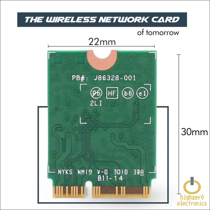HIGHZER0 ELECTRONICS WIFI 7 CARD BE211NGW, CNVIO3 INTERFACE, 14TH GEN R2 ADAPTER FOR INTEL BE211 | TRI-BAND WIRELESS | UP TO 5.8GBPS | M.2