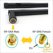 Black 3dBi Dual Band Signal Booster Mini Wi-Fi Antennas (2.4GHz/5GHz-5.8GHz) with RP-SMA Male Connector for Wireless Camera Router Hotspot