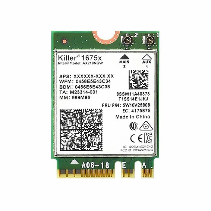 AX1675x Killer Series Desktop Wi-Fi 6E Kit | 2.4 Gbps | Bluetooth 5.3 Support | PCIe x4 | Tri Band 2.4/5/6 GHz No vPro AX210.NGWG.NVX