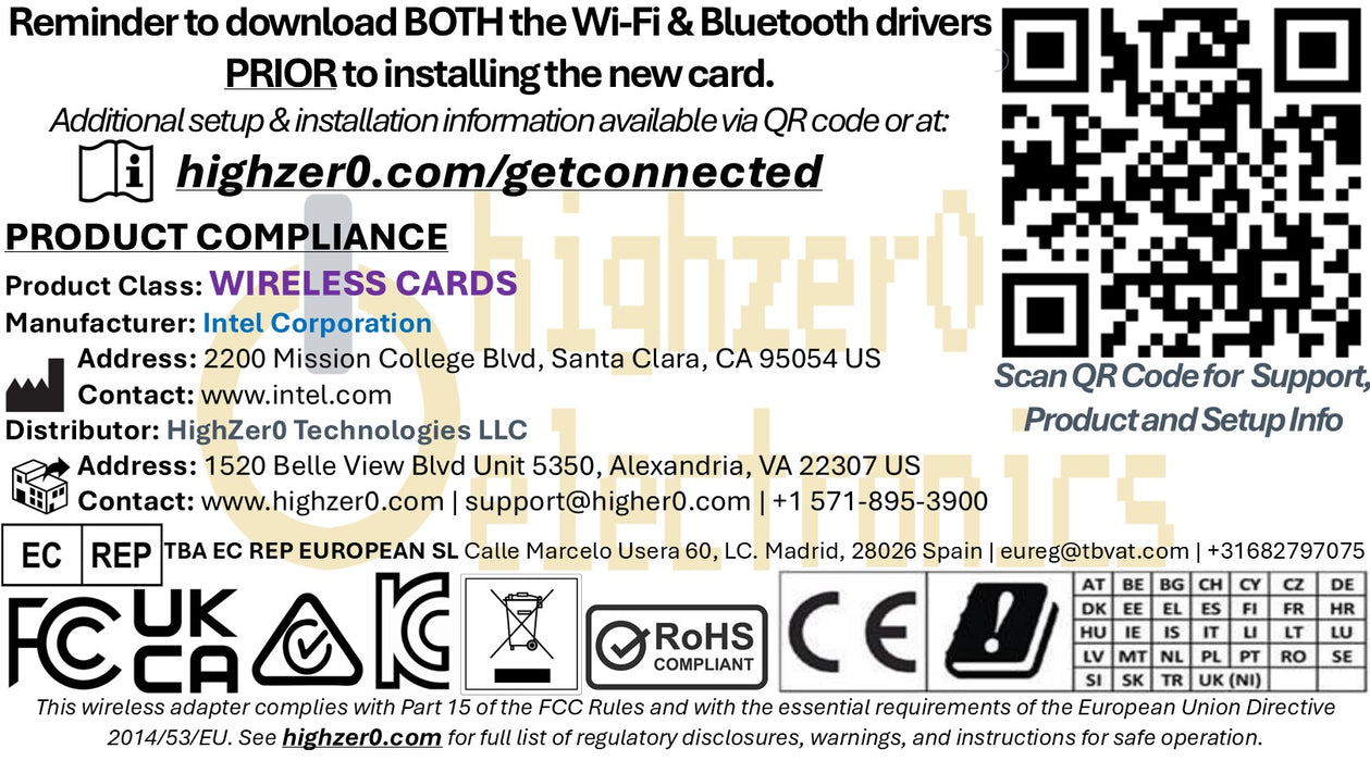 Legacy Mini-PCIe Wi-Fi Card for Intel Centrino 6235 | Half Mini PCIe Network Card | 300 Mbps with Bluetooth 4.0 Support | HMC WLAN Replacement Part 6235.HMW Wi-Fi Card 6235ANHMW