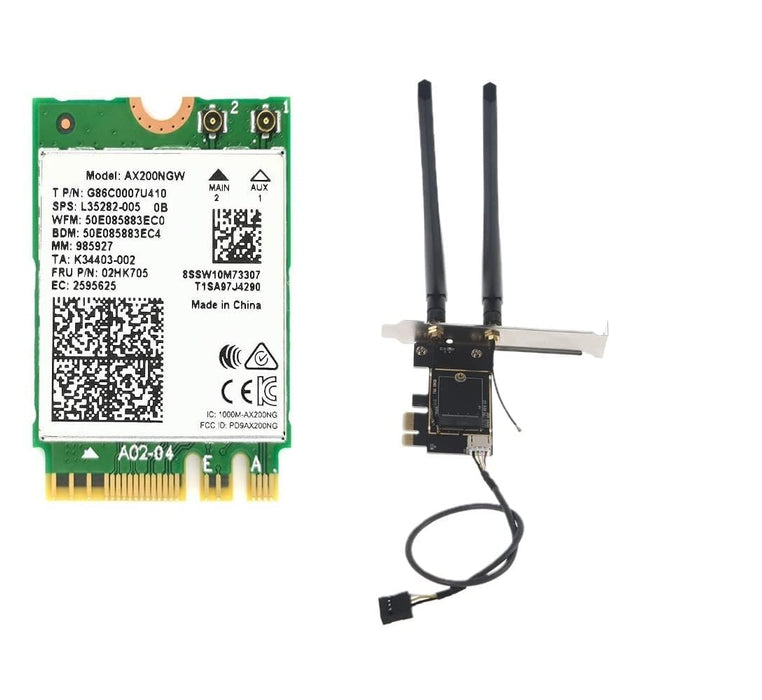 AX200 Desktop Wi-Fi Kit | 2.4 Gbps | Bluetooth 5.2 Support | PCIe x4 | Wi-Fi 6 Wireless-AX No vPro AX200NGW