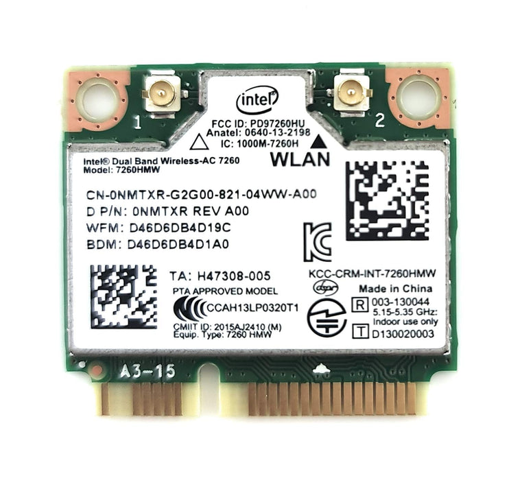 Intel 7260.HMW Dual Band Wireless-AC 7260 Netzwerkadapter PCI Express Half Mini Card 802.11 b/a/g/n/ac