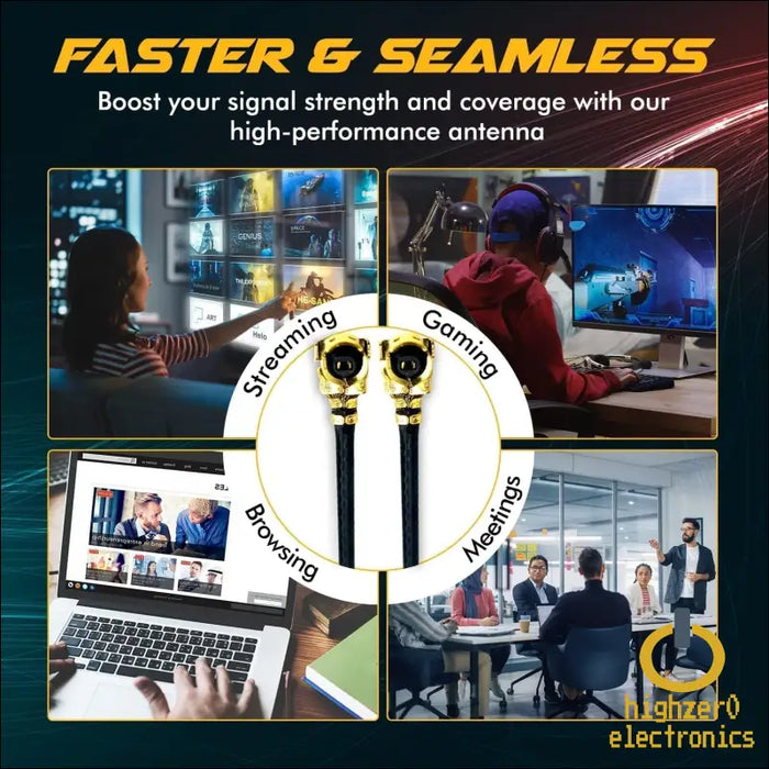 Wifi Antenna for Pc Laptop Desktop & Motherboard | 2.4ghz/5ghz/6ghz | 1st Generation U.fl (compatible with Mhf1 and Ipex1) Connectors