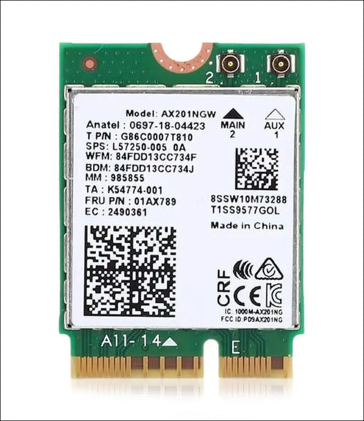 HIGHZER0 ELECTRONICS WIFI 6 CARD AX201, DUAL BAND WI-FI | 2.4 GBPS | CNVIO2 M.2 FOR PC | SUPPORTS BLUETOOTH 5.2 | REQUIRES INTEL 10TH+ GEN