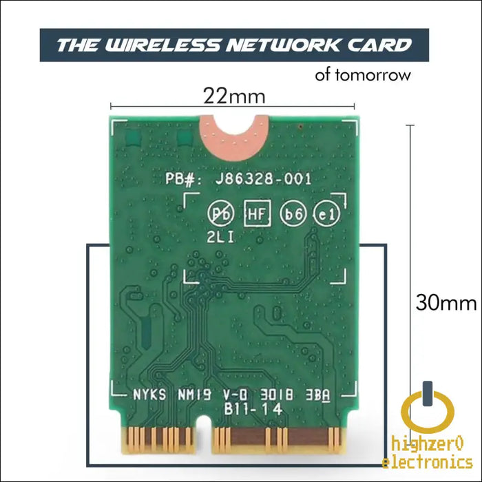 Highzer0 Electronics Be201 Wifi 7 Card | Tri-band Wi-fi | Up to 5.8 Gbps | Cnvio3 M.2 Wifi for Pc | Supports Bluetooth 5.4 | Requires Intel