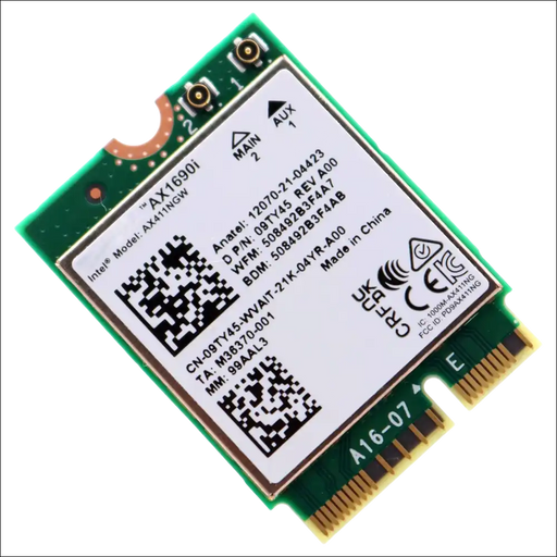 HIGHZER0 ELECTRONICS WIFI 6E CARD WI-FI TECHNOLOGY, WIRELESS ADAPTER, DUAL BAND 1690I AX411NGW 802.11AX 6GHZ M.2 CNVIO2 TRI 2.4GBPS