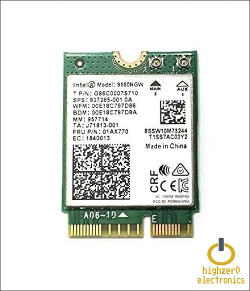 Intel Ac 9560 Cnvio Pc Legacy Wifi Adapter | Dual-band 5 802.11ac | Mup to 1.73 Gbps | Bluetooth 5.1 Compatible | Designed for 8th-9th Gen