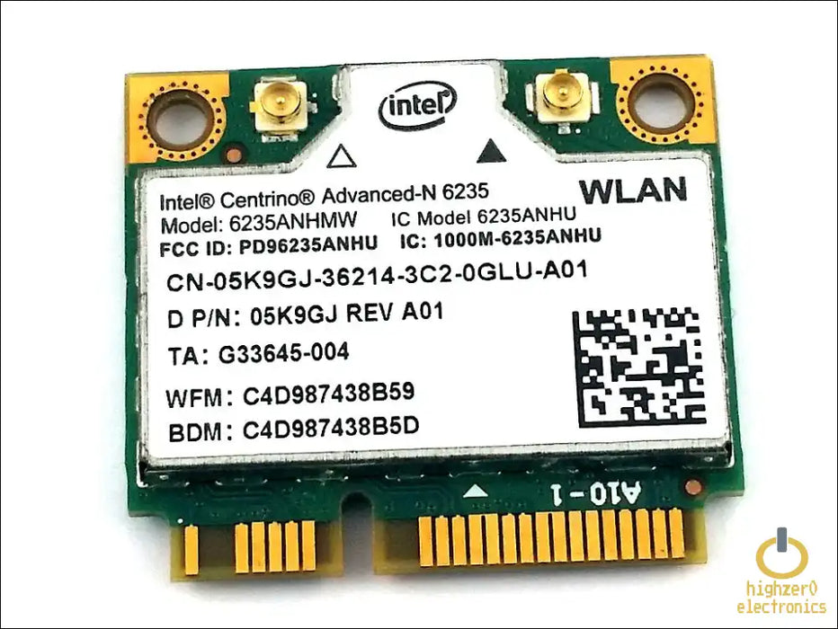 HIGHZER0 ELECTRONICS LEGACY WIFI 4 & 5 CARD MINI PCIE SLOT, NETWORK, INTEL SMART CONNECT MINI-PCIE WI-FI FOR CENTRINO 6235 | HALF | 300