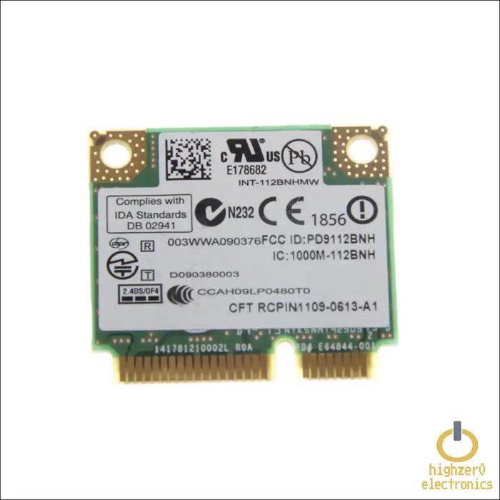 HIGHZER0 ELECTRONICS LEGACY WIFI 4 & 5 CARD MINI PCIE SLOT, NETWORK, CENTRINO WIRELESS-N MINI-PCIE WI-FI FOR INTEL 1000 | HALF | 300 MBPS