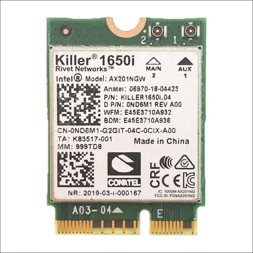 HIGHZER0 ELECTRONICS WIFI 6 CARD AX1650I, KILLER PRIORITIZATION ENGINE, INTEL 10TH GEN COMPATIBILITY SERIES FOR GAMING ADAPTER UPGRADE