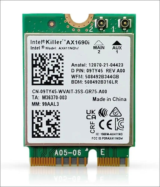 HIGHZER0 ELECTRONICS WIFI 6E CARD AX1690I, KILLER SERIES UPGRADED AX411 ADAPTER | GAMING | CNVIO2 M.2 | 3.0 GBPS FOR PC | BLUETOOTH 5.3