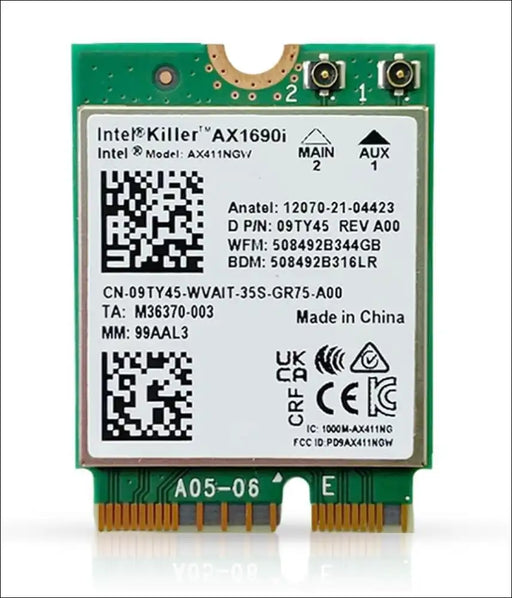 HIGHZER0 ELECTRONICS WIFI 6E CARD AX1690I, KILLER SERIES UPGRADED AX411 ADAPTER | GAMING | CNVIO2 M.2 | 3.0 GBPS FOR PC | BLUETOOTH 5.3
