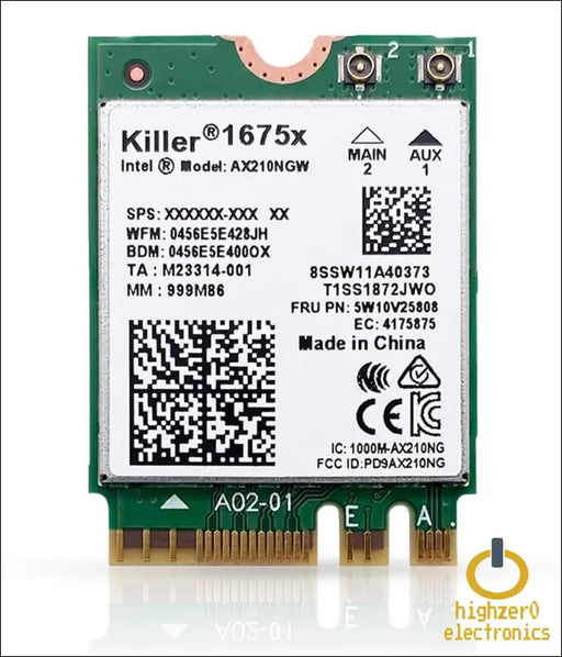 Intel Ax1675x Killer Series Gaming Wifi 6e Adapter Upgrade | M.2 Card for Pc | 2.4 Gbps | Bluetooth 5.3 Compatible | for Most and Amd