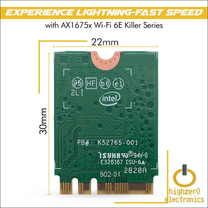 For Intel Ax1675x Killer Series Gaming Wifi 6e Adapter Upgrade | M.2 Card For Pc | 2.4 Gbps | Bluetooth 5.3 Compatible | Most And Amd