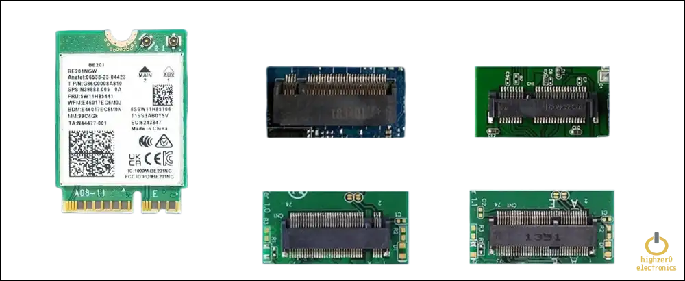 HIGHZER0 ELECTRONICS WIFI 7 CARD BE213NGW, CNVIO3 INTERFACE, 13TH GEN R2 ADAPTER FOR INTEL BE213 | TRI-BAND WIRELESS | UP TO 2.8GBPS | M.2